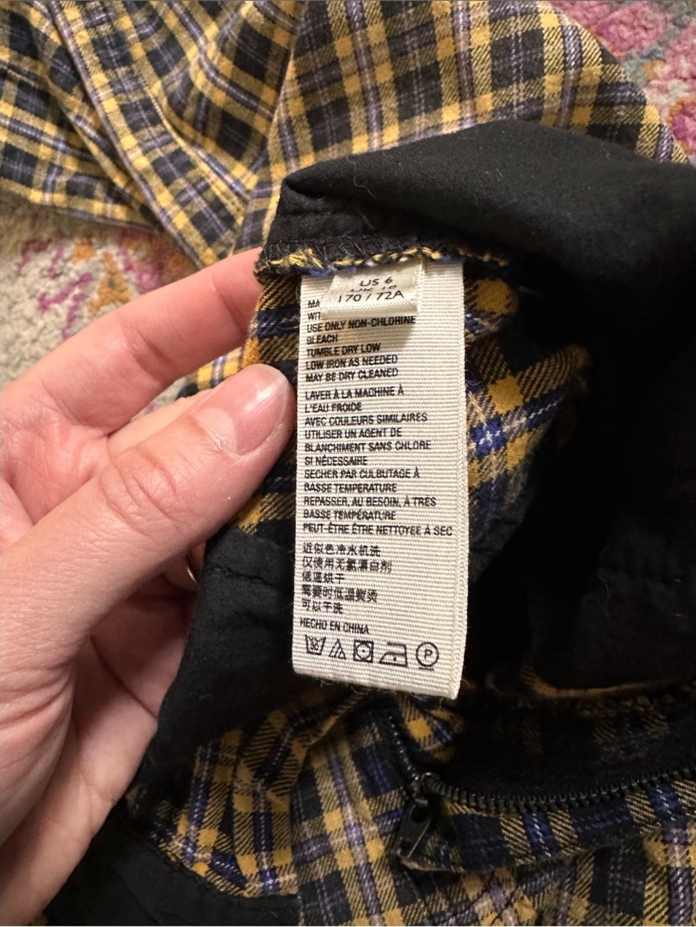Free People Joey Classic High-rise Pants plaid - Picture 10 of 10